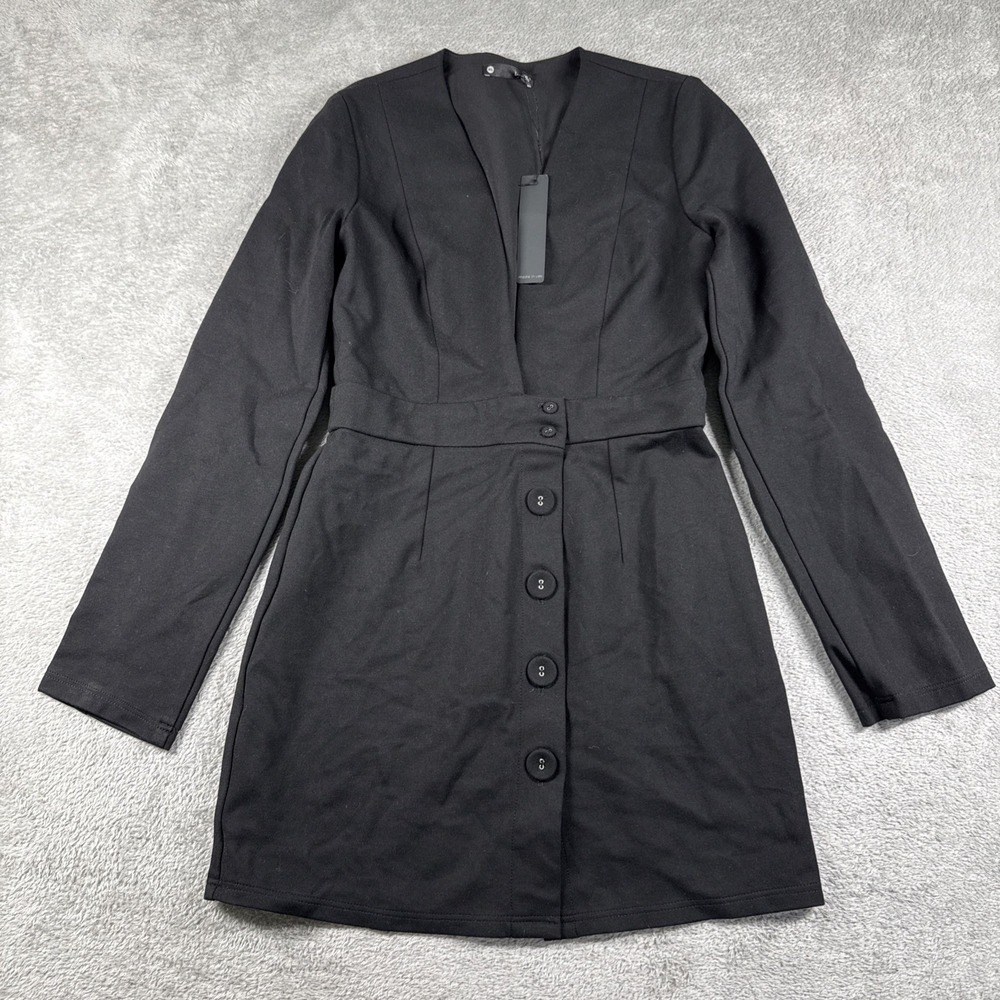 Revolve Krisa Women's Deep V-Neck Blazer Mini‎ Dress Black Size XS NWT